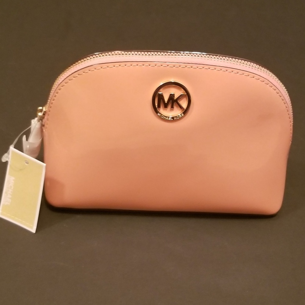 MK Fulton LG Travel Pouch Leather Peach